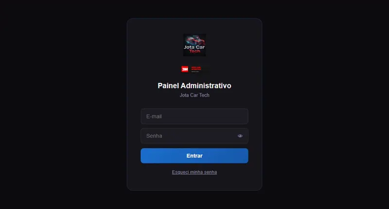 Painel administrativo protegido